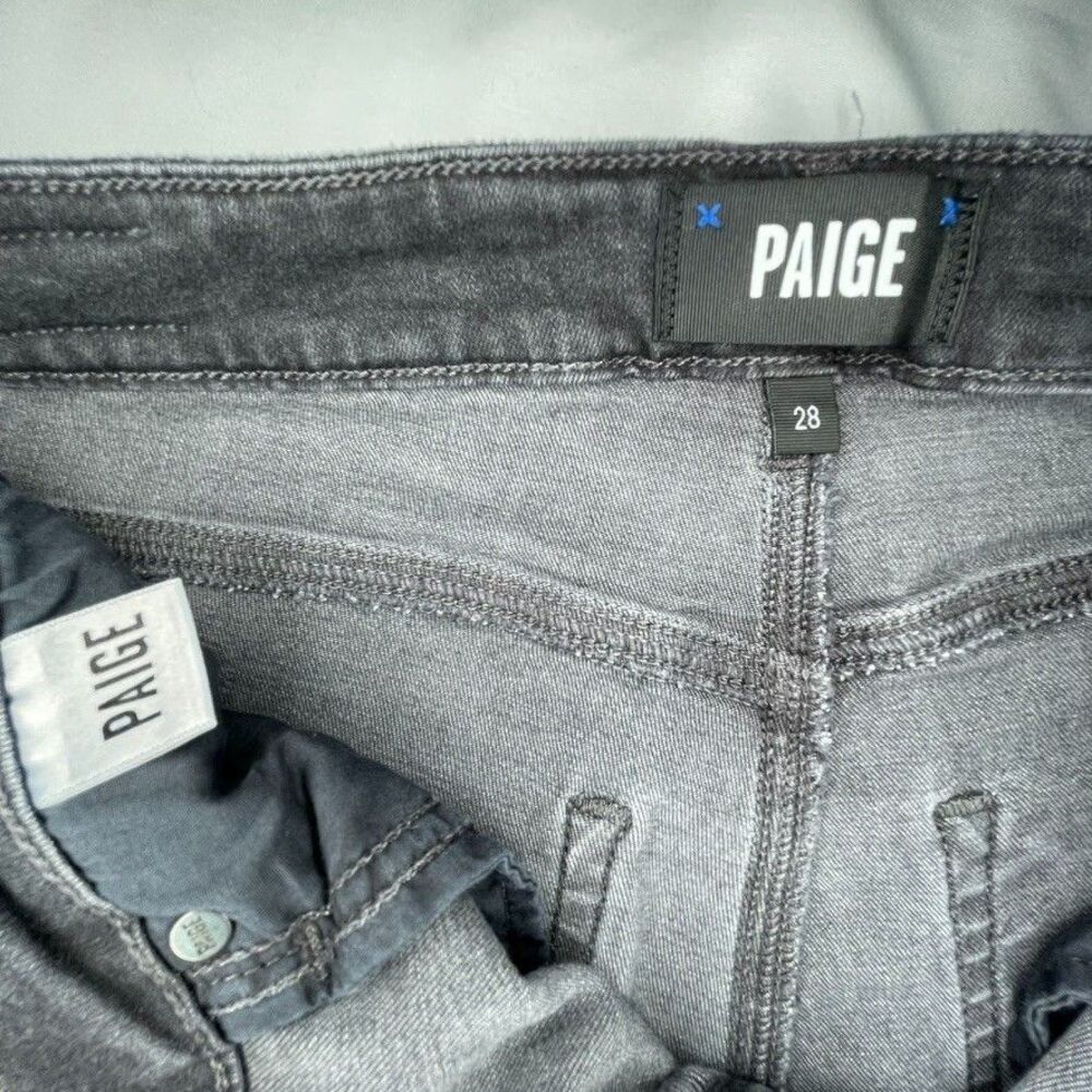 PAIGE Jeans Sz 28 Women's Margot Ankle Black Wash Comfort Stretch Spandex Pants - Picture 10 of 14